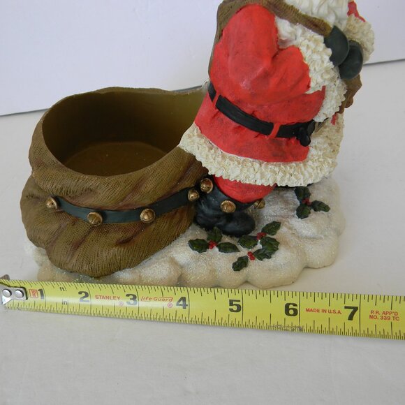 CELEBRATIONS CERAMIC SANTA WINE BOTTLE/SOAP HOLDER DECOR CHRISTMAS - Picture 6 of 8